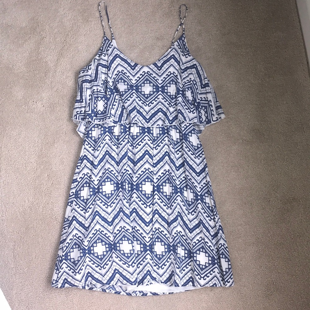 Patterned spaghetti strap dress
